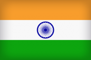 Indische Flagge mit Charkha